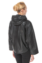 Женская кожаная куртка из натуральной кожи с капюшоном, отделка песец 0900575-2