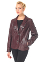 Женская кожаная куртка из натуральной кожи с воротником 0900578