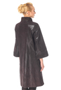 Женское кожаное пальто из натуральной замши (с накатом) с воротником 0900610-2
