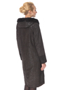 Женское кожаное пальто из натуральной замши (с накатом) с капюшоном, отделка норка 0900613-4
