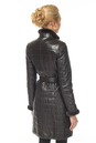 Женское кожаное пальто из натуральной кожи с воротником, отделка норка 0900729-2