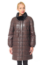 Женское кожаное пальто из натуральной кожи с воротником, отделка норка 0900781