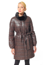 Женское кожаное пальто из натуральной кожи с воротником, отделка норка 0900781-3