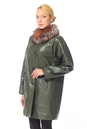 Женское кожаное пальто из натуральной кожи с воротником, отделка лиса 0900797