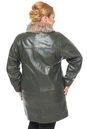 Женское кожаное пальто из натуральной кожи с воротником, отделка лиса 0900797-10 вид сзади