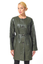 Женское кожаное пальто из натуральной кожи с воротником, отделка лиса 0900797-2