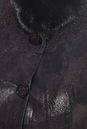 Женское кожаное пальто из натуральной замши с воротником, отделка норка 0900811-12 вид сзади