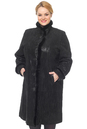 Женское кожаное пальто из натуральной замши с воротником, отделка норка 0900812-8 вид сзади