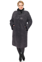 Женское кожаное пальто из натуральной замши с воротником, отделка норка 0900813-7 вид сзади