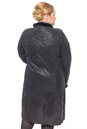 Женское кожаное пальто из натуральной замши с воротником, отделка норка 0900813-8 вид сзади