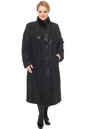 Женское кожаное пальто из натуральной замши с воротником, отделка норка 0900815-7 вид сзади