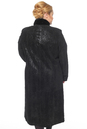 Женское кожаное пальто из натуральной замши с воротником, отделка норка 0900815-6 вид сзади