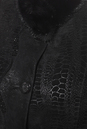 Женское кожаное пальто из натуральной замши с воротником, отделка норка 0900815-9 вид сзади