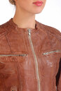 Женская кожаная куртка из натуральной кожи без воротника 0900861-4