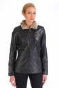 Женская кожаная куртка из натуральной кожи с воротником, отделка искусственный мех 0900895