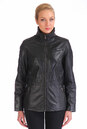 Женская кожаная куртка из натуральной кожи с воротником, отделка искусственный мех 0900895-2