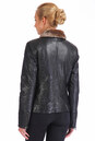 Женская кожаная куртка из натуральной кожи с воротником, отделка искусственный мех 0900896-6