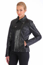 Женская кожаная куртка из натуральной кожи с воротником, отделка искусственный мех 0900896-5