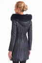 Женское кожаное пальто из натуральной кожи с капюшоном, отделка песец 0900903-5