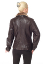 Женская кожаная куртка из натуральной кожи с воротником, отделка из искусственного меха 0900906-5