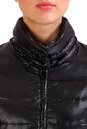 Пуховик женский из текстиля с капюшоном, отделка енот 3800057-2