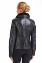 Женская кожаная куртка из натуральной кожи с воротником, отделка искусственный мех 0900914-4