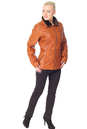Женская кожаная куртка из натуральной кожи с воротником, отделка искусственный мех 0900924-3