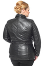 Женская кожаная куртка из натуральной кожи с воротником, отделка искусственный мех 0900925-10 вид сзади
