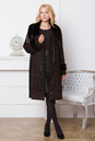Женское кожаное пальто из натуральной замши с воротником, отделка норка 0901010-4