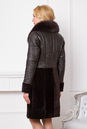 Женское кожаное пальто из натуральной кожи с воротником, отделка песец 0901014-2