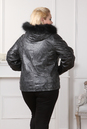 Женская кожаная куртка из натуральной кожи с капюшоном, отделка енот 0901089-5