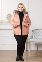 Женская кожаная куртка из натуральной кожи с капюшоном, отделка чернобурка 0901090-2
