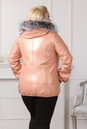 Женская кожаная куртка из натуральной кожи с капюшоном, отделка чернобурка 0901090-4