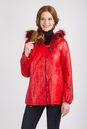 Женская кожаная куртка из натуральной кожи с капюшоном, отделка енот 0901093