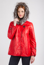 Женская кожаная куртка из натуральной кожи с капюшоном, отделка чернобурка 0901097-3
