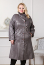 Женское кожаное пальто из натуральной кожи с воротником, отделка норка 0901100