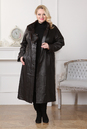 Женское кожаное пальто из натуральной кожи с воротником, отделка норка 0901103-3
