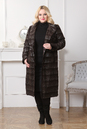 Женское кожаное пальто из натуральной замши с воротником 0901112-5