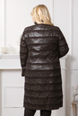 Женское кожаное пальто из натуральной замши с воротником 0901112-6 вид сзади