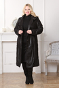 Женское кожаное пальто из натуральной замши с воротником 0901113-6