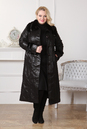 Женское кожаное пальто из натуральной замши с воротником, отделка норка 0901115-5