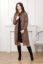Женское кожаное пальто из натуральной замши с воротником, отделка норка 0901116-4
