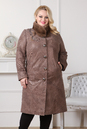 Женское кожаное пальто из натуральной замши с воротником, отделка норка 0901116-5