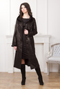 Женское кожаное пальто из натуральной замши с воротником, отделка норка 0901117-3