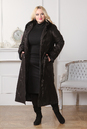 Женское кожаное пальто из натуральной замши с воротником, отделка норка 0901117-6