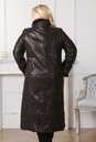 Женское кожаное пальто из натуральной замши с воротником, отделка норка 0901117-6 вид сзади