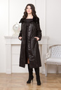 Женское кожаное пальто из натуральной замши с воротником, отделка норка 0901119-2
