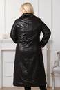 Женское кожаное пальто из натуральной замши с воротником, отделка норка 0901119-6 вид сзади