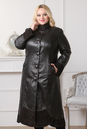 Женское кожаное пальто из натуральной кожи с воротником, отделка замша 0901120-6