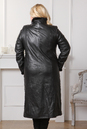 Женское кожаное пальто из натуральной кожи с воротником, отделка норка 0901121-6 вид сзади